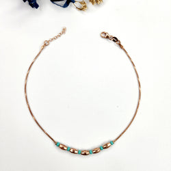 Azure Rosegold Anklet