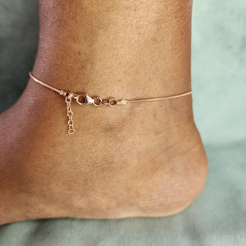 Azure Rosegold Anklet