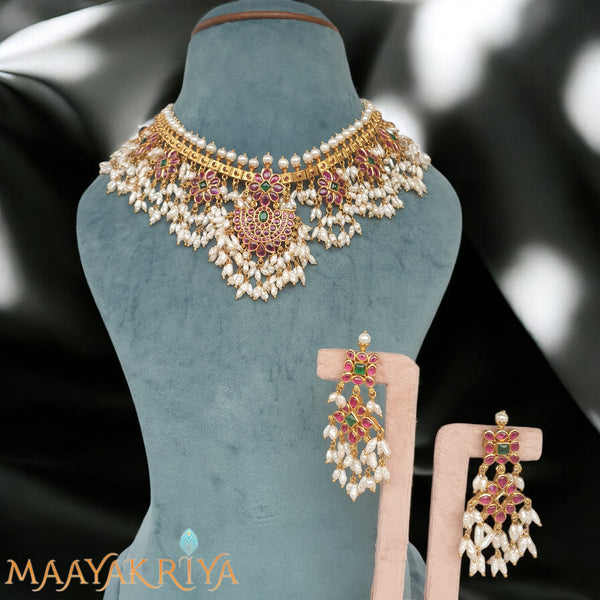 Ambapushpa Guttapusalu Necklace Set