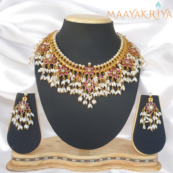 Amulyahaar Guttapusalu Necklace Set