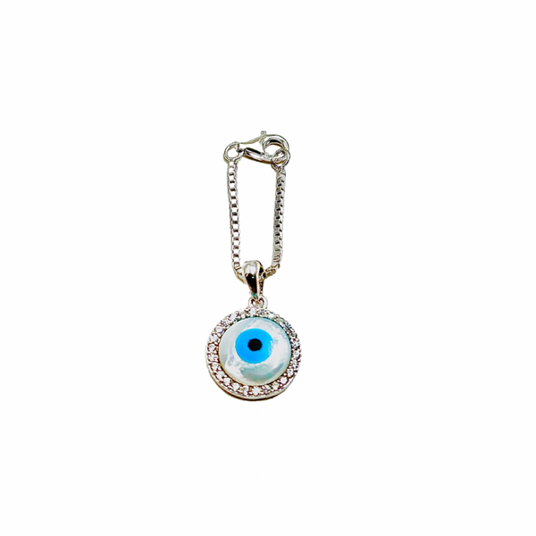 Round Evil Eye 925 Silver Watch Charm